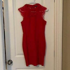 Red Express lace dress